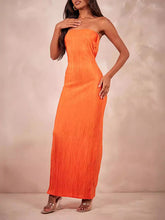 Flower Printed Tube Wrap Maxi Dresses